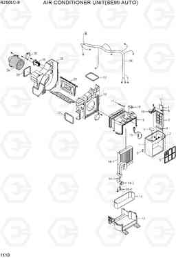 1110 AIR CONDITIONER UNIT(SEMI AUTO) R250LC-9, Hyundai