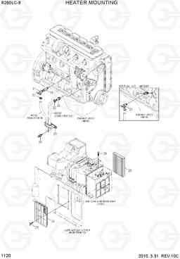 1120 HEATER MOUNTING R250LC-9, Hyundai