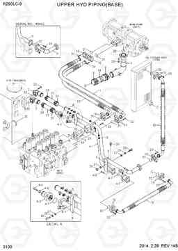 3100 UPPER HYD PIPING(BASE) R250LC-9, Hyundai