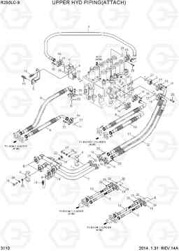 3110 UPPER HYD PIPING(ATTACH) R250LC-9, Hyundai