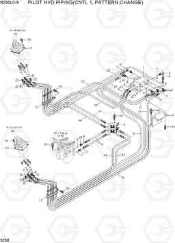 3230 PILOT HYD PIPING(CNTL 1, PATTERN CHANGE) R250LC-9, Hyundai