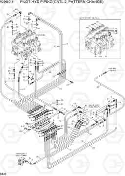 3240 PILOT HYD PIPING(CNTL 2, PATTERN CHANGE) R250LC-9, Hyundai