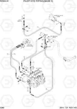 3280 PILOT HYD PIPING(BASE 3) R250LC-9, Hyundai