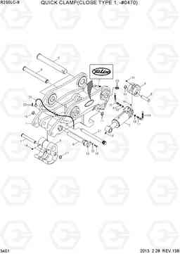 3451 QUICK CLAMP(CLOSE TYPE 1, -#0470) R250LC-9, Hyundai