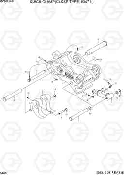 3460 QUICK CLAMP(CLOSE TYPE, #0471-) R250LC-9, Hyundai