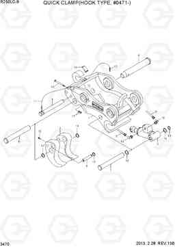 3470 QUICK CLAMP(HOOK TYPE, #0471-) R250LC-9, Hyundai