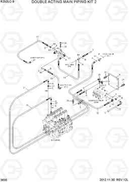 3635 DOUBLE ACTING MAIN PIPING KIT 2 R250LC-9, Hyundai