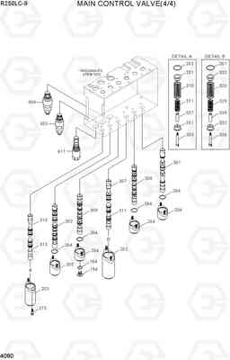 4080 MAIN CONTROL VALVE(4/4) R250LC-9, Hyundai