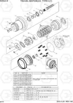 4171 TRAVEL MOTOR(2/2, TYPE 3,7) R250LC-9, Hyundai