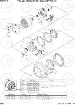 4172 TRAVEL REDUCTION GEAR(TYPE 3,7) R250LC-9, Hyundai