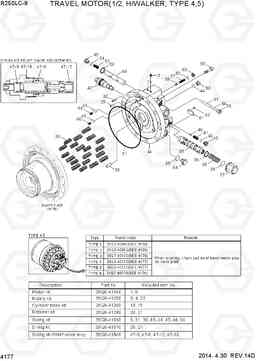 4177 TRAVEL MOTOR(1/2, H/WALKER, TYPE 4, 5) R250LC-9, Hyundai