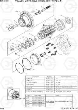 4178 TRAVEL MOTOR(2/2, H/WALKER, TYPE 4, 5) R250LC-9, Hyundai