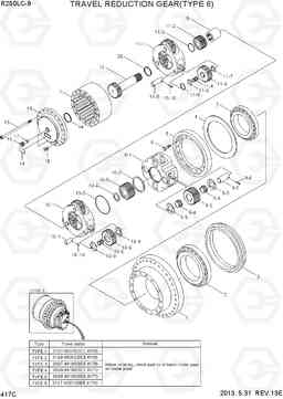 417C TRAVEL REDUCTION GEAR(TYPE 6) R250LC-9, Hyundai