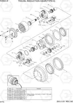 417C TRAVEL REDUCTION GEAR(TYPE 6) R250LC-9, Hyundai