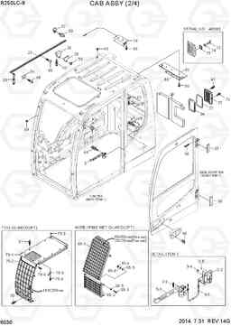 6030 CAB ASSY(2/4) R250LC-9, Hyundai