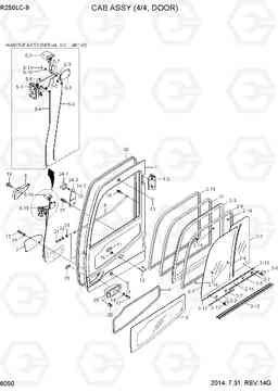 6050 CAB ASSY(4/4, DOOR) R250LC-9, Hyundai