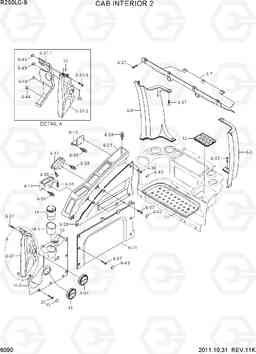 6090 CAB INTERIOR 2 R250LC-9, Hyundai