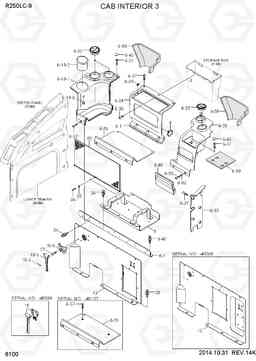 6100 CAB INTERIOR 3 R250LC-9, Hyundai