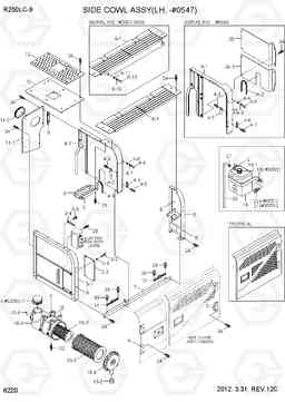 6220 SIDE COWL ASSY(LH, #-0547) R250LC-9, Hyundai