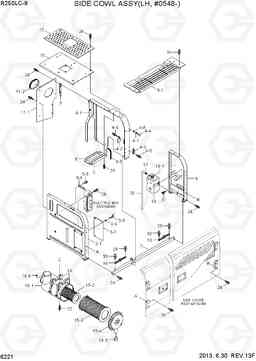 6221 SIDE COWL ASSY(LH, #0548-) R250LC-9, Hyundai