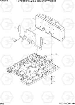 6400 UPPER FRAME & COUNTERWEIGHT R250LC-9, Hyundai