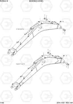 7100 BOOM(5.85M) R250LC-9, Hyundai