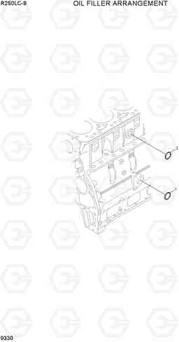 9330 OIL FILLER ARRANGMENT R250LC-9, Hyundai