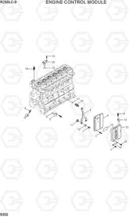 9350 ENGINE CONTROL MODULE R250LC-9, Hyundai
