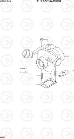 9410 TURBOCHARGER R250LC-9, Hyundai