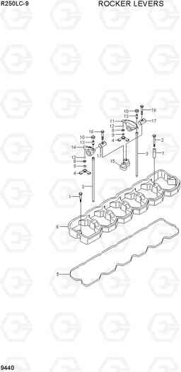 9440 ROCKER LEVERS R250LC-9, Hyundai