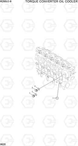 9520 TORQUE CONVERTER OIL COOLER R250LC-9, Hyundai