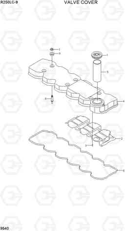 9540 VALVE COVER R250LC-9, Hyundai