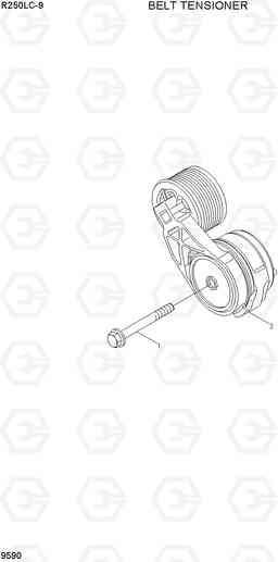 9590 BELT TENSIONER R250LC-9, Hyundai