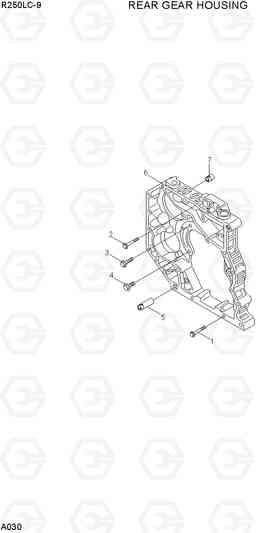 A030 REAR GEAR HOUSING R250LC-9, Hyundai
