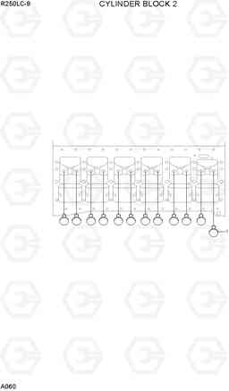A060 CYLINDER BLOCK 2 R250LC-9, Hyundai