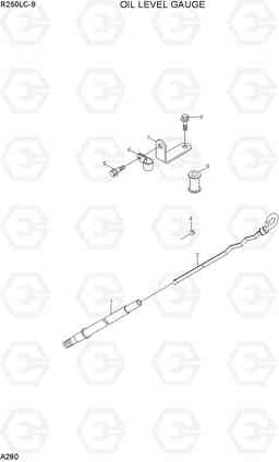 A280 OIL LEVEL GAUGE R250LC-9, Hyundai