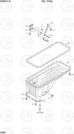 A340 OIL PAN R250LC-9, Hyundai