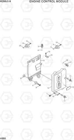 A350 ENGINE CONTROL MODULE R250LC-9, Hyundai