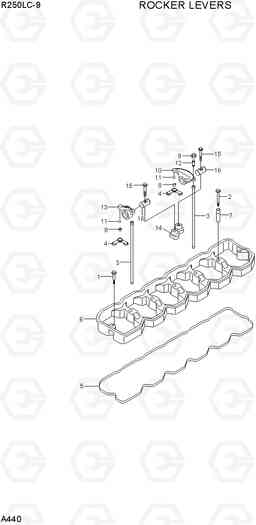 A440 ROCKER LEVERS R250LC-9, Hyundai