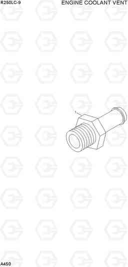 A450 ENGINE COOLANT VENT R250LC-9, Hyundai