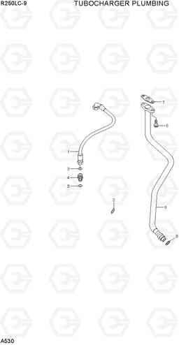 A530 TURBOCHARGER PLUMBING R250LC-9, Hyundai