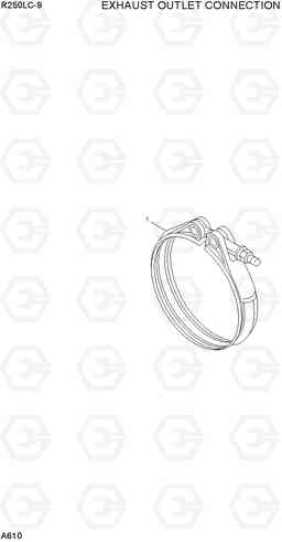 A610 EXHAUST OUTLET CONNECTION R250LC-9, Hyundai