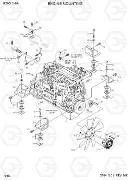 1010 ENGINE MOUNTING R260LC-9A, Hyundai