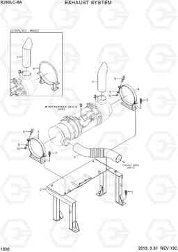 1030 EXHAUST SYSTEM R260LC-9A, Hyundai