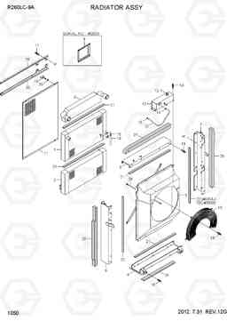 1050 RADIATOR ASSY R260LC-9A, Hyundai