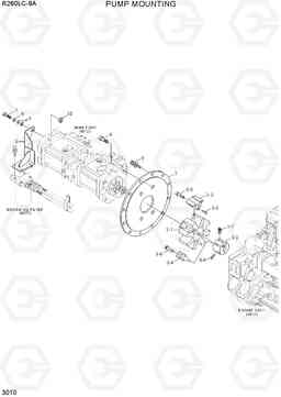 3010 PUMP MOUNTING R260LC-9A, Hyundai