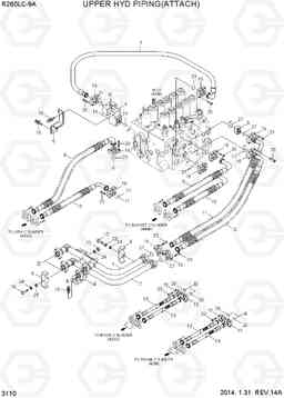 3110 UPPER HYD PIPING(ATTACH) R260LC-9A, Hyundai