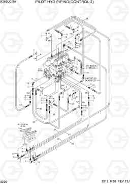 3220 PILOT HYD PIPING(CONTROL 3) R260LC-9A, Hyundai