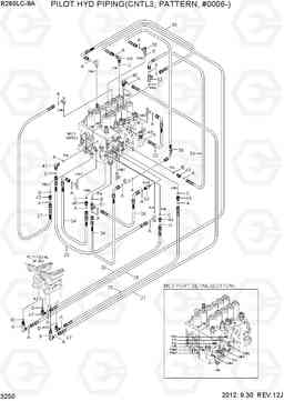 3250 PILOT HYD PIPING(CNTL3, PATTERN, #0006-) R260LC-9A, Hyundai