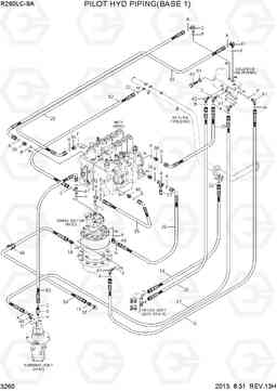 3260 PILOT HYD PIPING(BASE 1) R260LC-9A, Hyundai